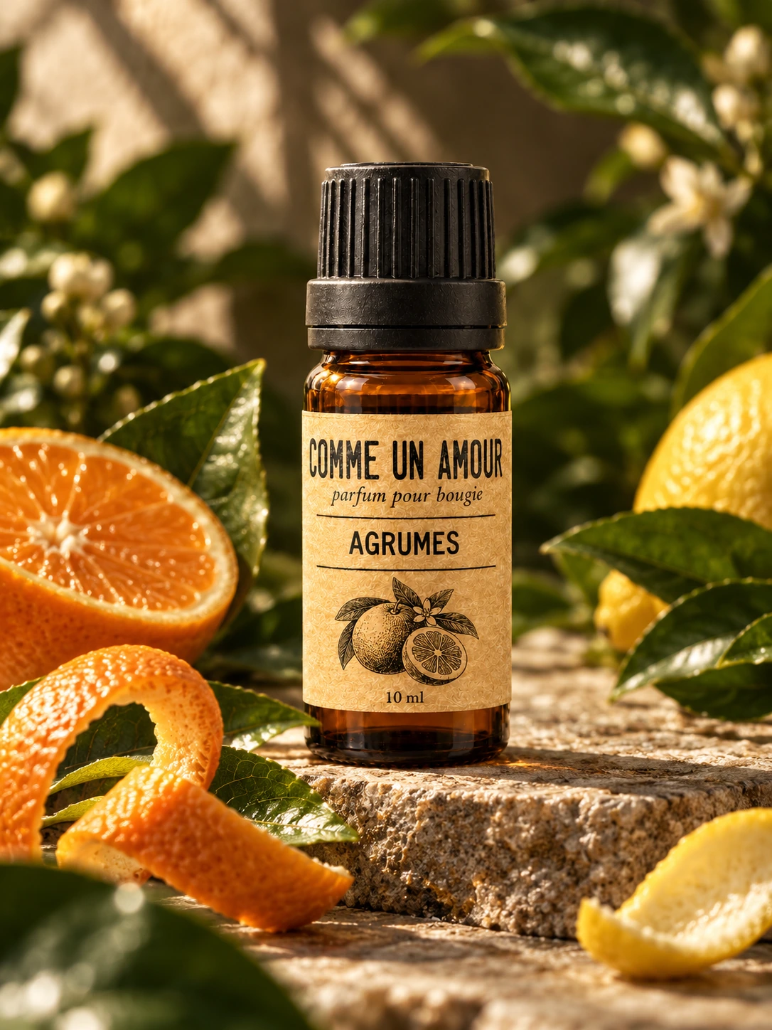 Parfum Agrumes dans son décor botanique