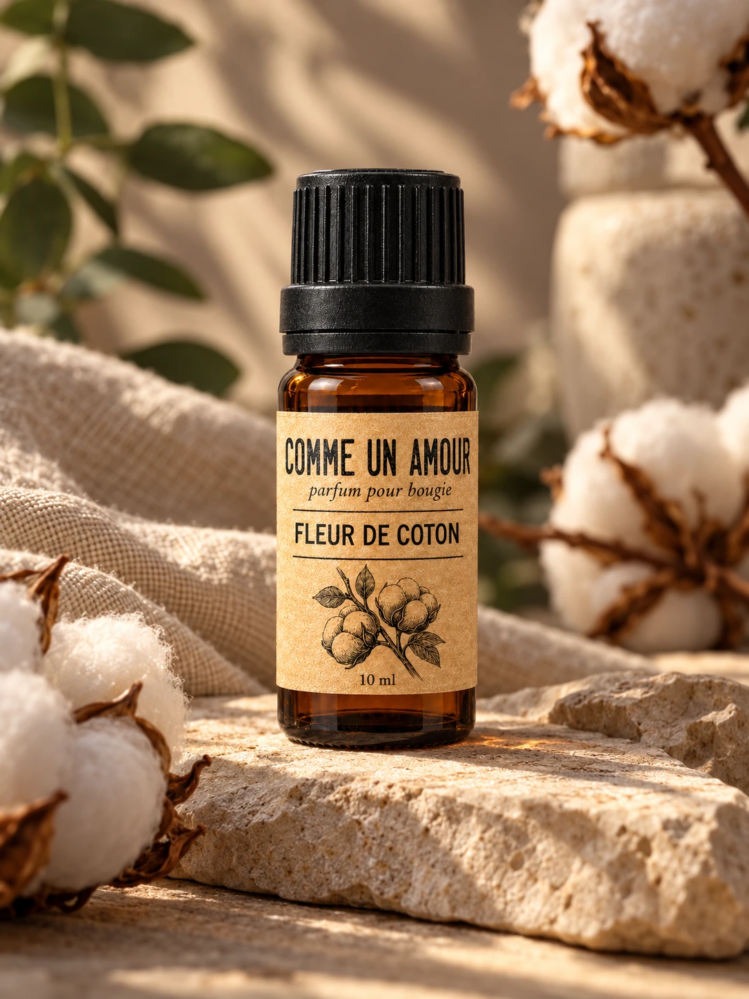 Parfum Fleur de coton dans son décor botanique