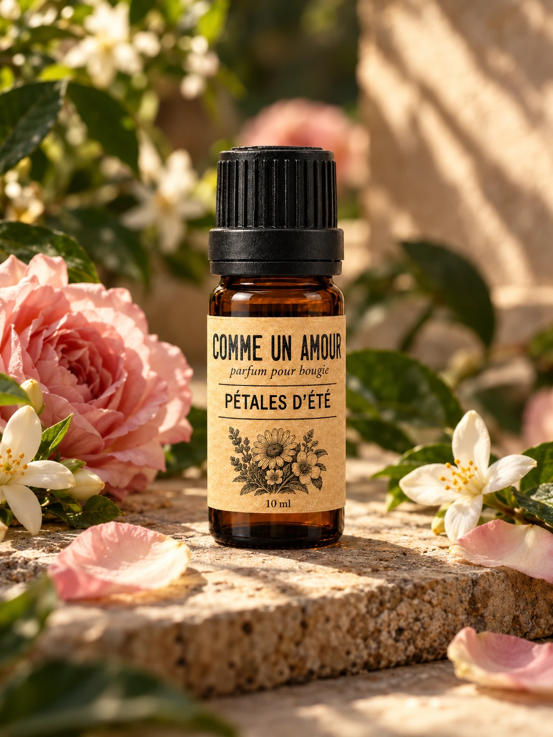 Parfum Pétales d'été dans son décor botanique
